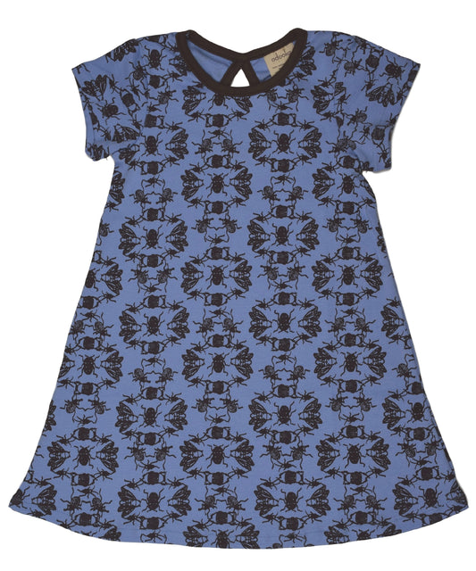 Blue Bug Print Dress