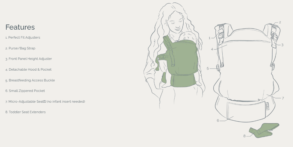 Boba X Baby Carrier in Seafoam