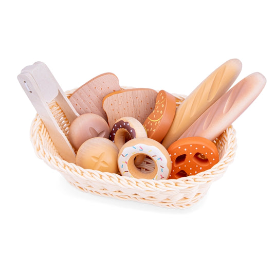 Wooden Bread in Basket