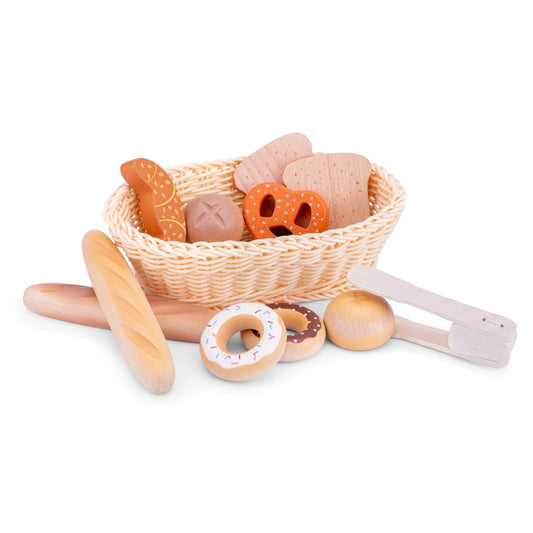 Wooden Bread in Basket