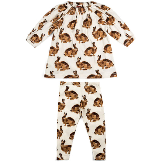 Bunny Organic Cotton Dress & Legging Set