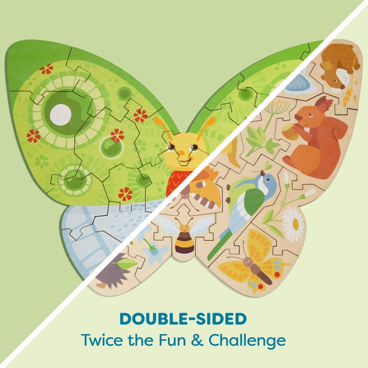 Butterfly Wooden 2-in-1 Puzzle