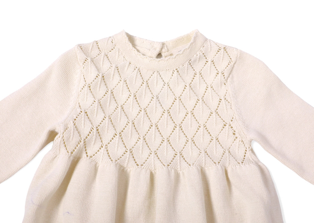 Milan Pointelle Sweater Knit Baby Dress