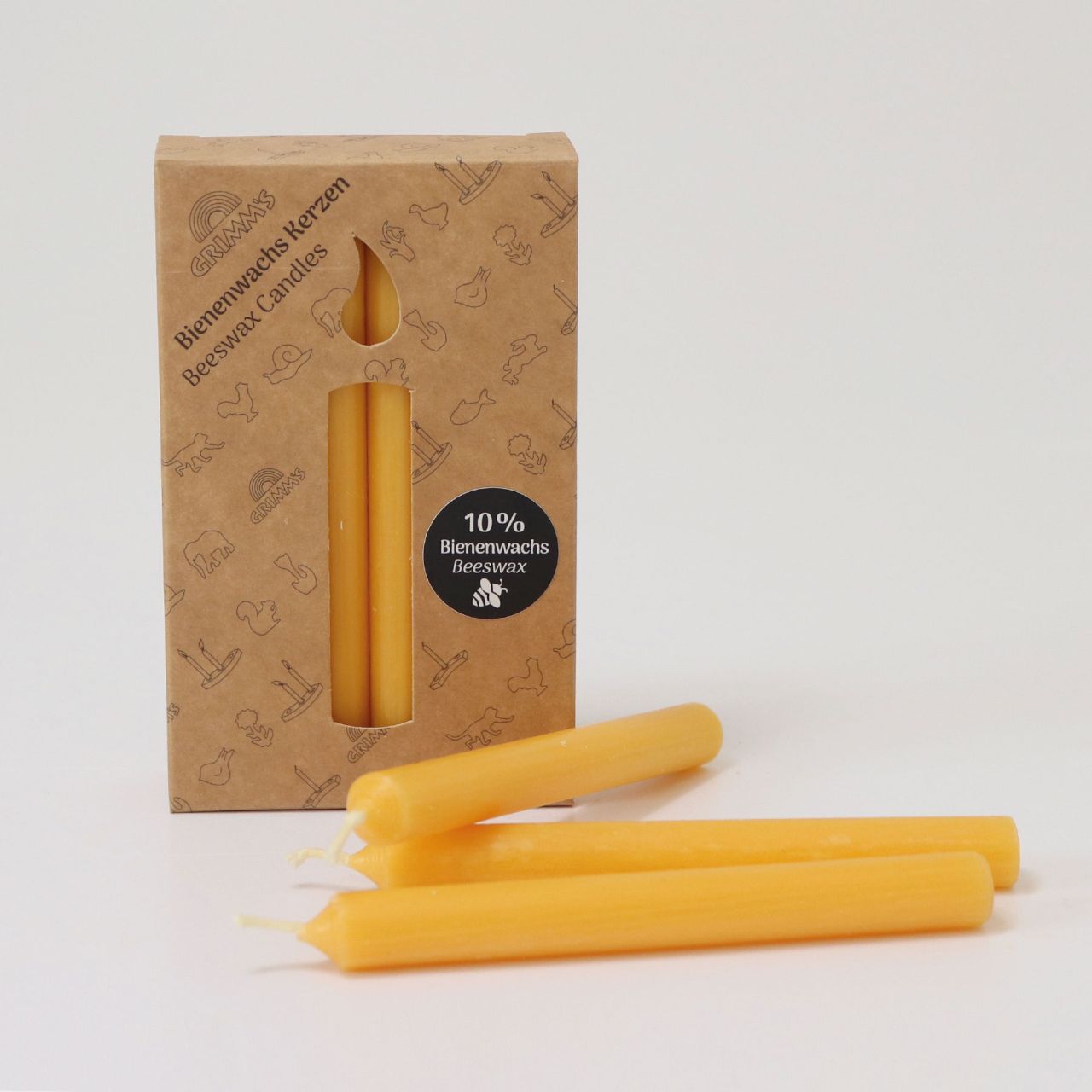 Amber Beeswax Candles 12ct