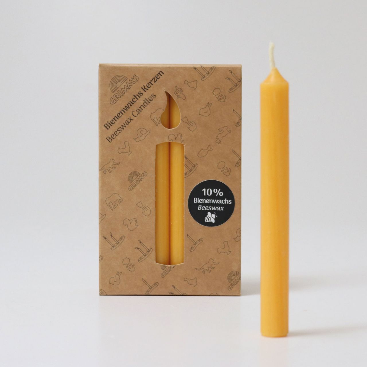 Amber Beeswax Candles 12ct