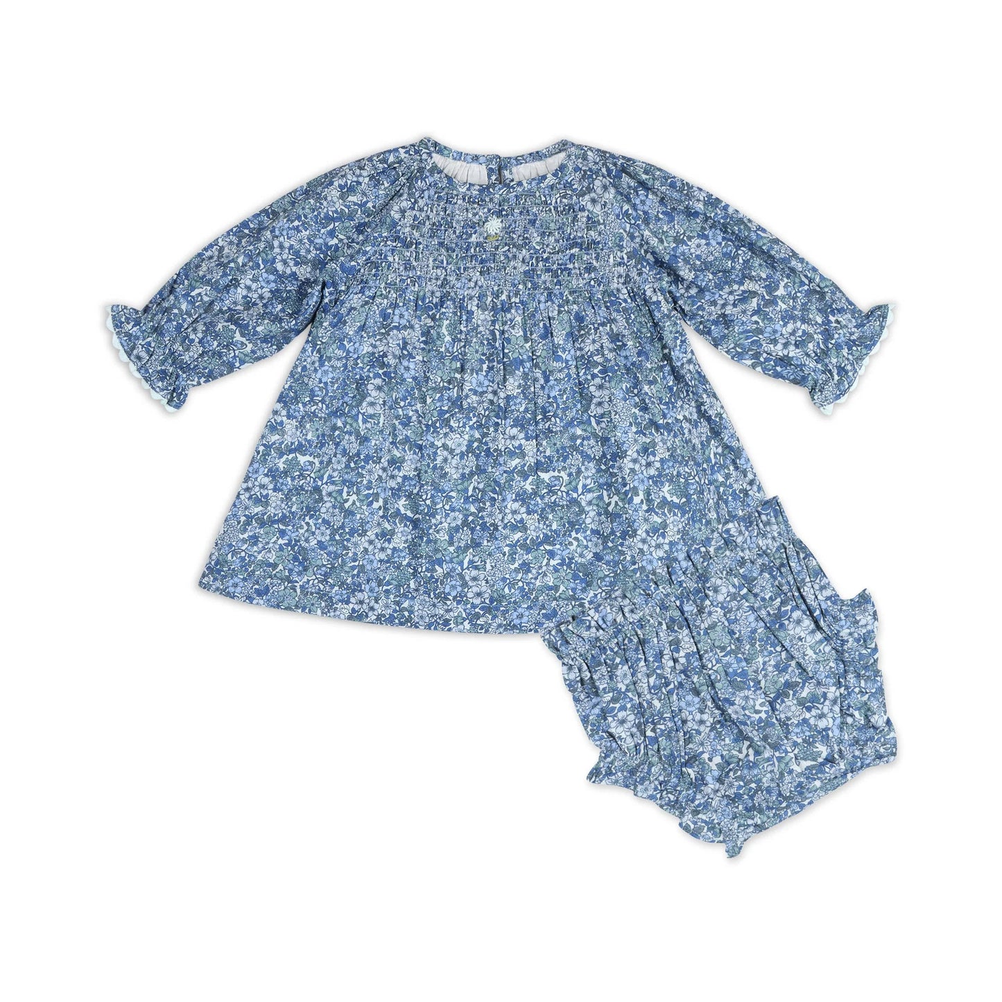 Cecilia Floral Baby Dress + Bloomer Set