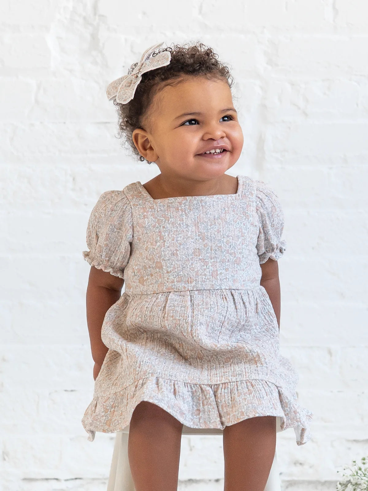 Celine Muslin Square Neck Dress in Belmont Floral