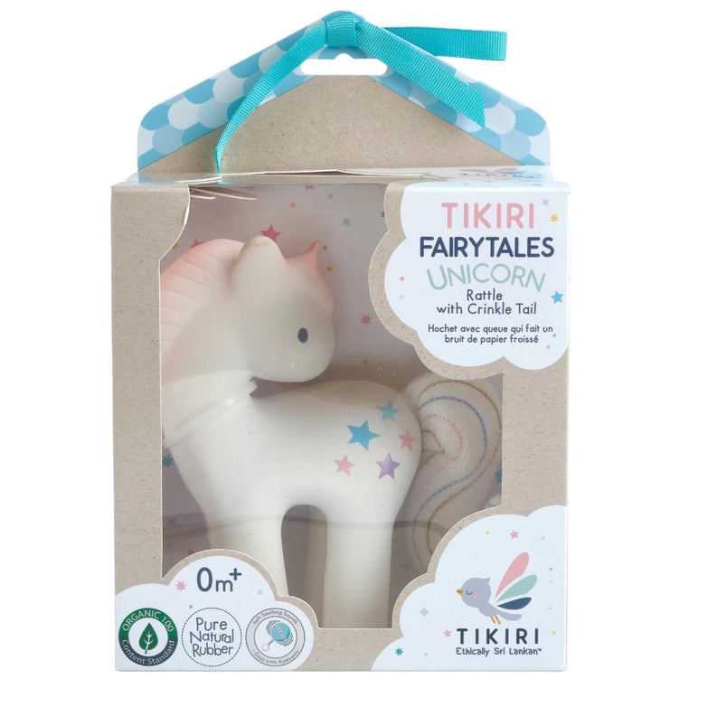 Cotton Candy Unicorn Organic Natural Rubber Teether & Rattle (Copy)