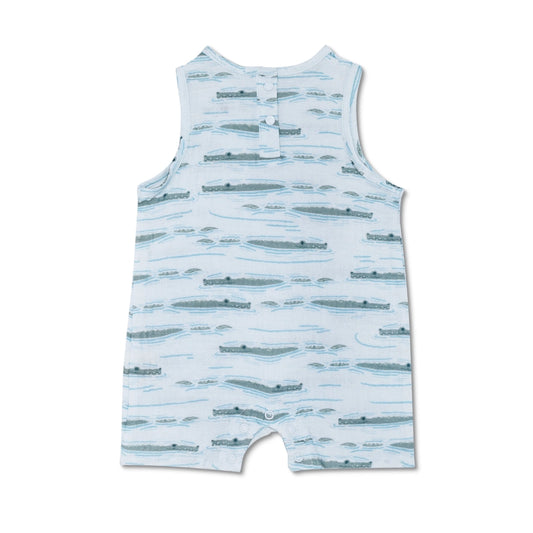 Alligator Isle Muslin Sleeveless Coverall