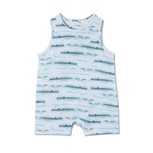 Alligator Isle Muslin Sleeveless Coverall