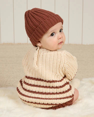 Chunky Knit Beanie- Cranberry