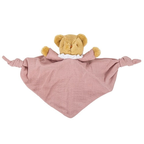 Dusty Pink Cuddly Bear with Rattle