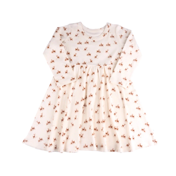 Deer to My Heart Long Sleeve Twirl Dress