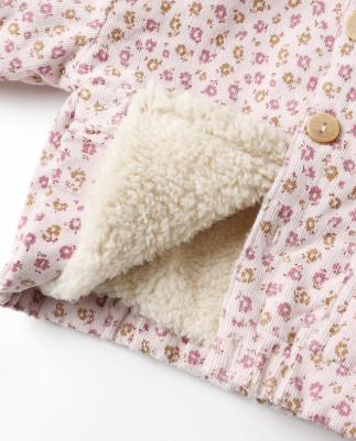 Wildflowers Corduroy Hooded Jacket