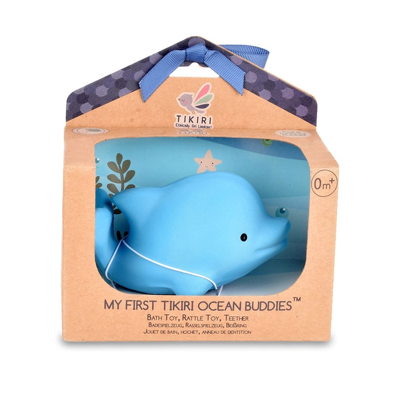 Dolphin Organic Natural Rubber Teether & Rattle
