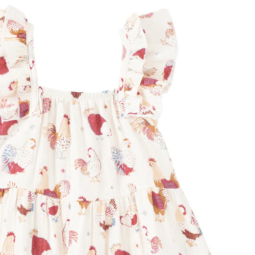 Feathered Friends Muslin Flutter Strap Dress