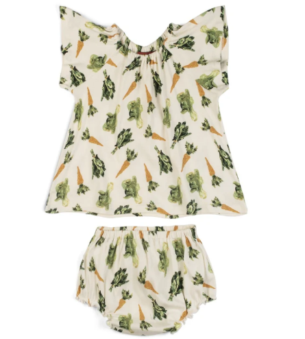 Fresh Veggies Organic Cotton Dress & Bloomer Set