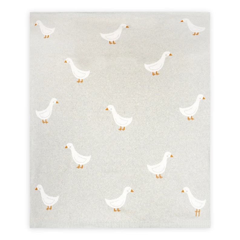 Duck Waddle Organic Jacquard Sweater Knit Blanket