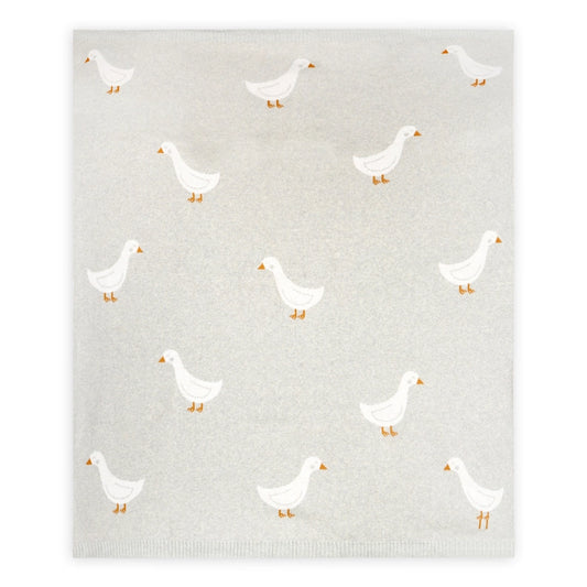 Duck Waddle Organic Jacquard Sweater Knit Blanket