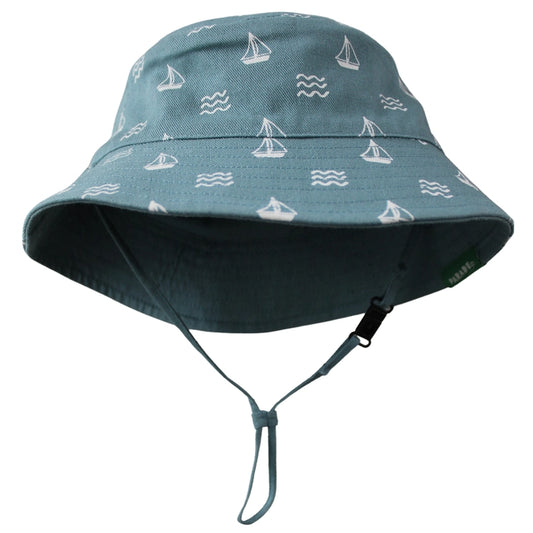 Sailboats Reversible Organic Cotton Bucket Hat