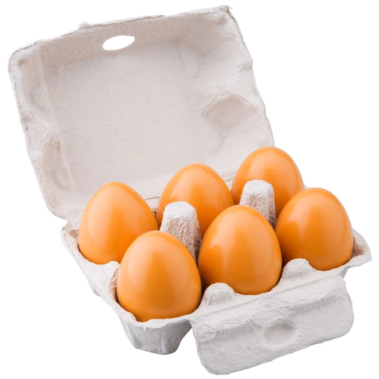 Wooden Eggs in Carton