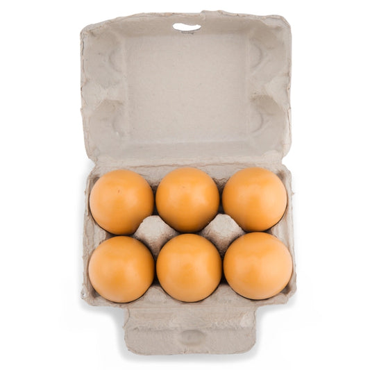 Wooden Eggs in Carton