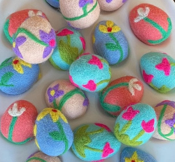 Wool Felted Easter Eggs