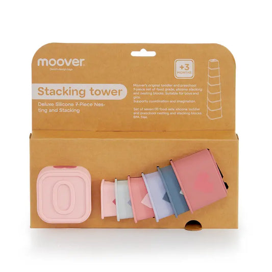 Silicone Stacking Tower-Pink