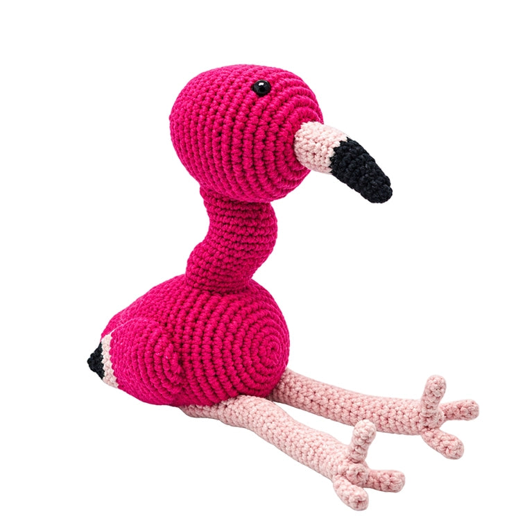 Organic Cotton Flamingo Rattle