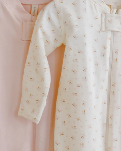 Fleur Zip Long Sleeve Sleeper Footie