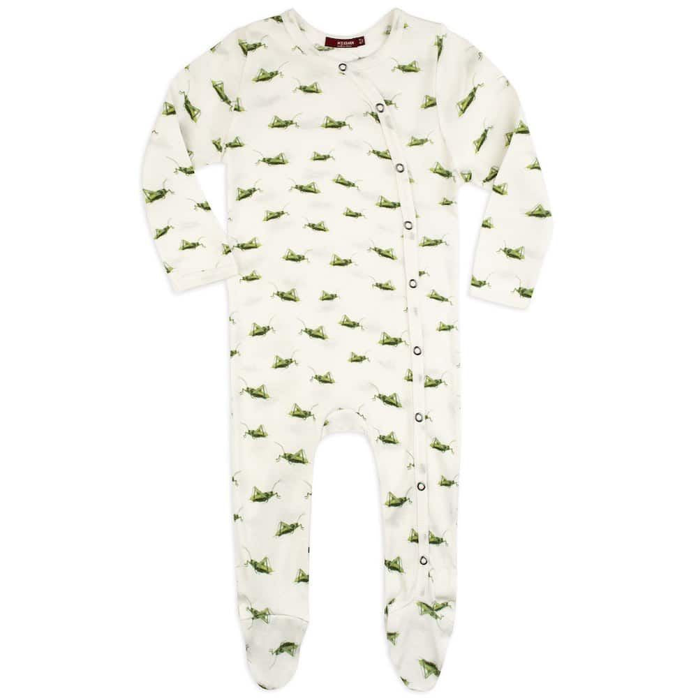 Grasshopper Organic Cotton Snap Footed Romper