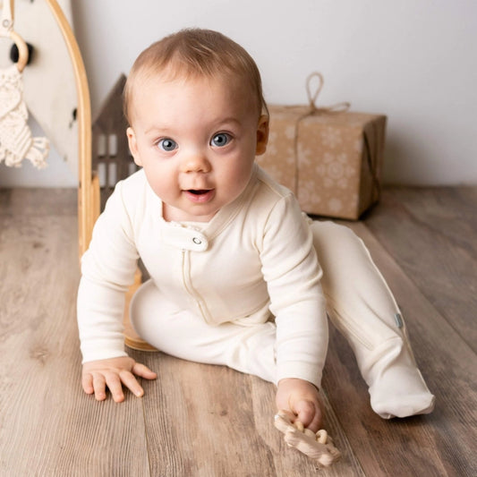 Ivory Newborn Organic Footie