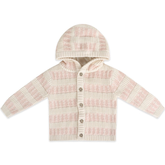 Textured Knit Baby Hooded Jacket