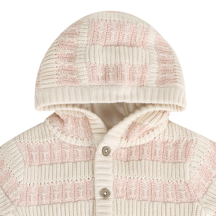 Textured Knit Baby Hooded Jacket