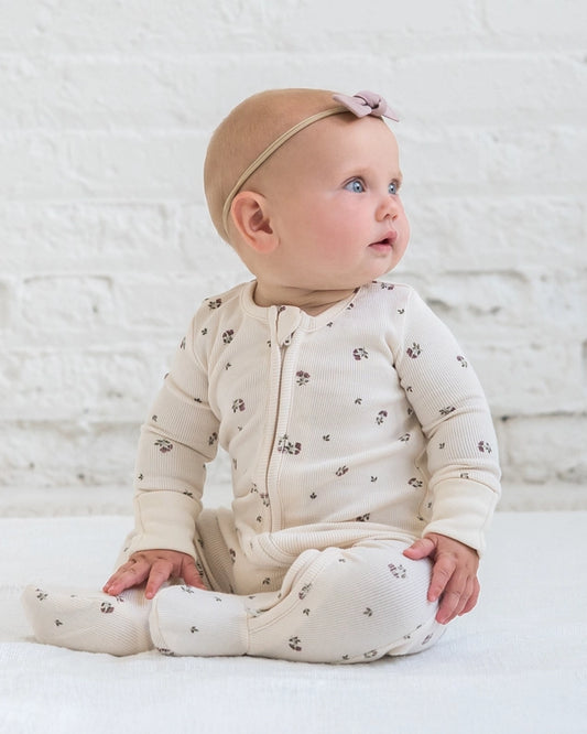Kit Ribbed Zipper Sleeper in Lindsey Floral