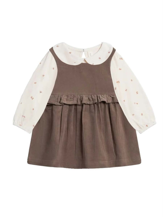 Fine Cord Ruffle Jumper Set