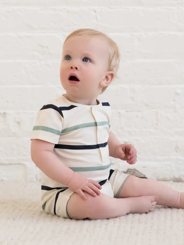 Mason Short Sleeve Aldo Stripe Romper