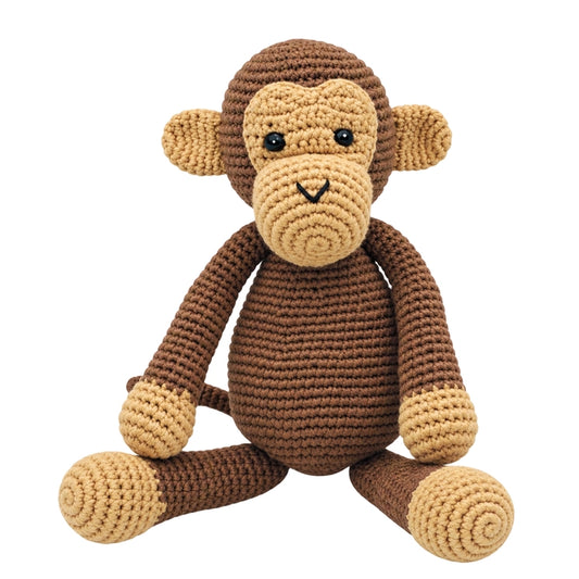 Organic Cotton Monkey Rattle