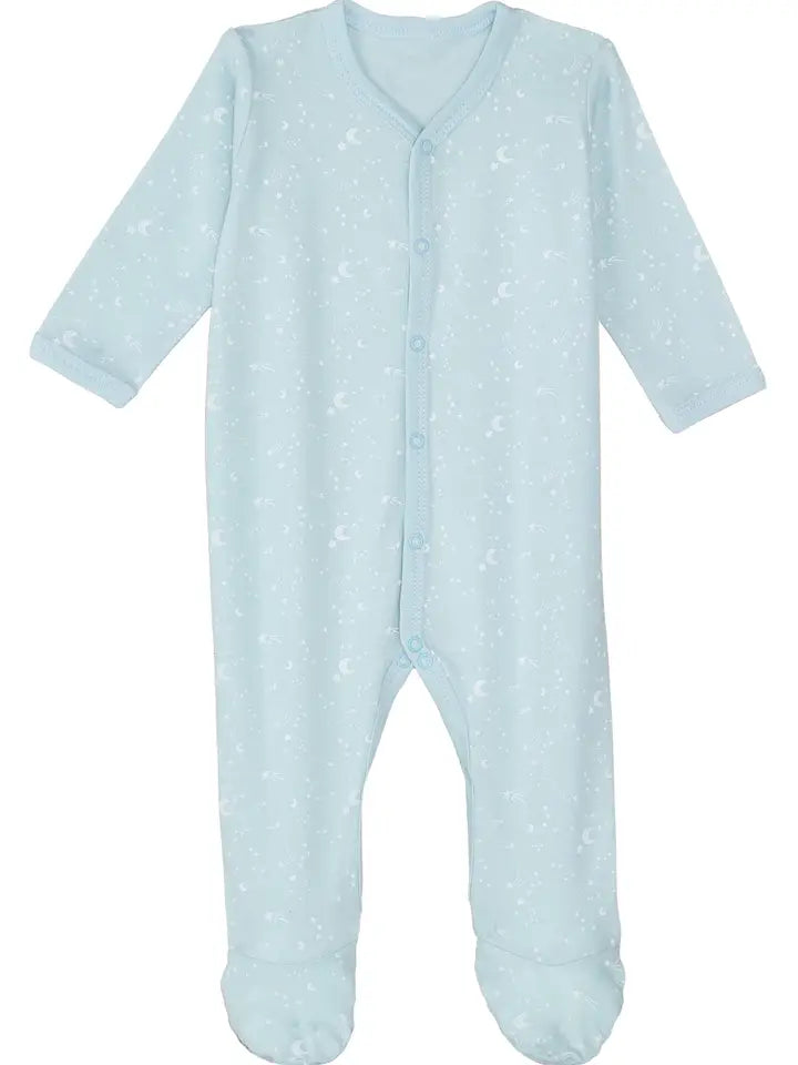 Moon & Stars Snap Front Footie