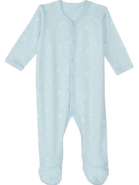 Moon & Stars Snap Front Footie