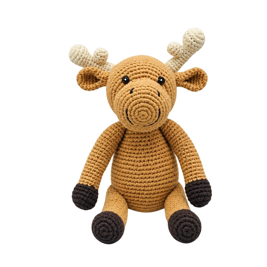 Organic Cotton Moose Rattle
