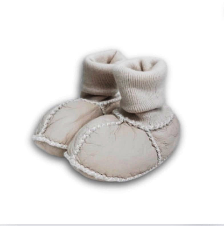 Cozy Lambskin Booties Sand