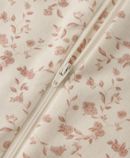 French Garden Zip Long Sleeve Sleeper Footie
