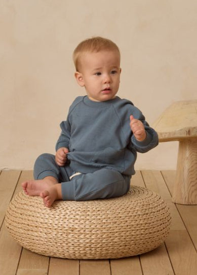 Pocket Sweatshirt & Pant Set in Ocean
