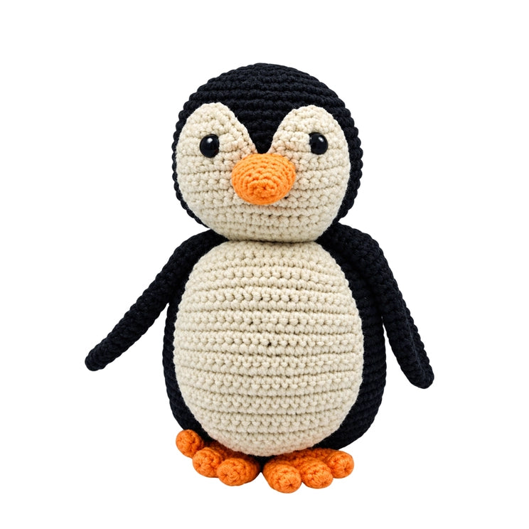 Organic Cotton Penguin Rattle