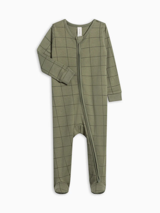 Peyton Zipper Sleeper in Basket Print