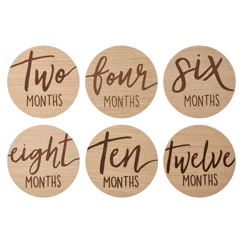 Wooden Monthly Milestone Photo Cards