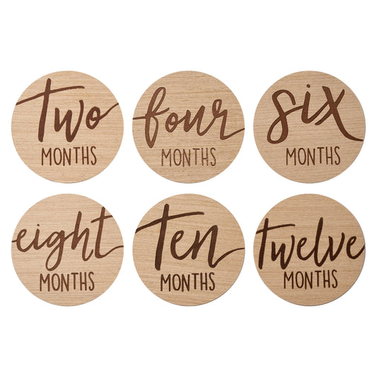 Wooden Monthly Milestone Photo Cards