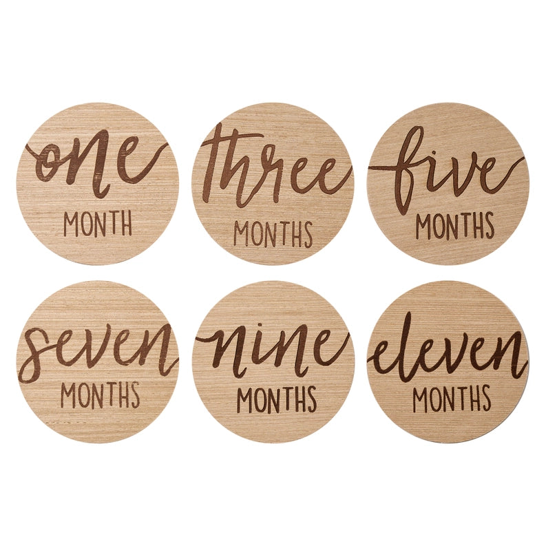 Wooden Monthly Milestone Photo Cards