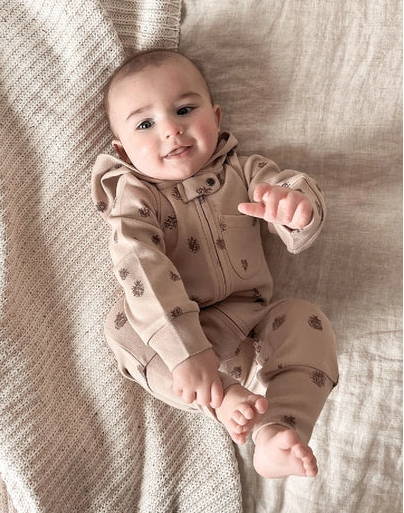 Pinecone Zipper Romper